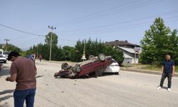 Düzce'de iki otomobilin çarpıştığı kazada 1 kişi yaralandı