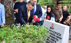 Sinop'ta 15 Temmuz şehidi Açıkgöz, kabri başında anıldı