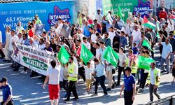 İstanbul'da İsrail'in Gazze'ye yönelik saldırıları Fatih'te protesto edildi