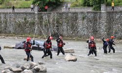 Rize'de 250 personelin katılımıyla sel ve heyelan tatbikatları gerçekleştirildi