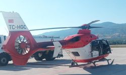 Ambulans helikopter yenidoğan  bebek için havalandı