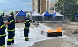 BURDUR - Erasmus öğrencilerine yangın söndürme eğitimi verildi