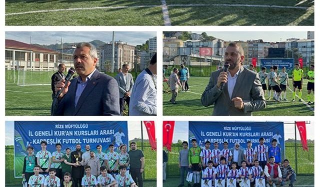Rize' de Kur’an Kursları arası futbol turnuvası tamamlandı