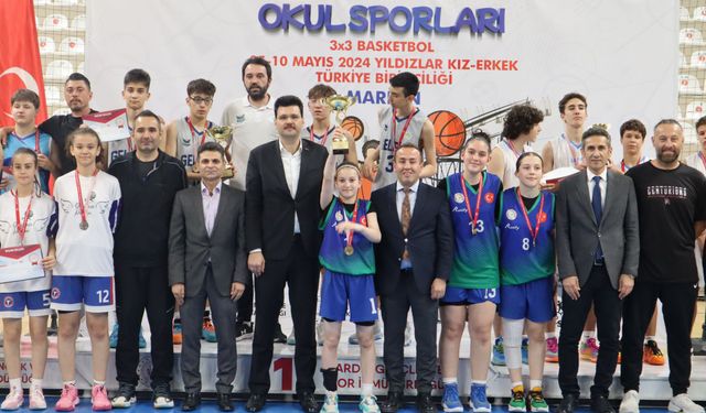 Rize Merkez Çaykur Ortaokulu 3x3 Basketbol Takımı, Türkiye Şampiyonu oldu