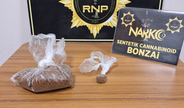 Rize' de uyuşturucu ticareti operasyonunda 2 kişi tutuklandı