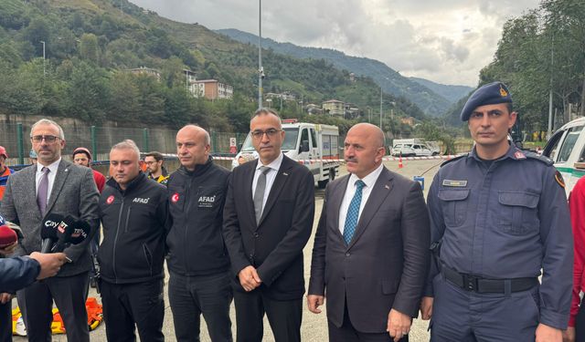 Rize'de maden sahasında yangın söndürme ve arama kurtarma tatbikatı gerçekleştirildi