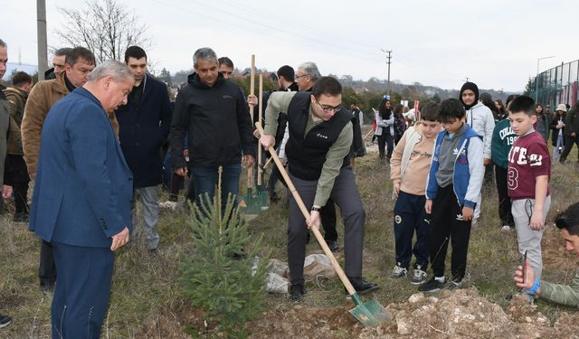 Bolu'da fidanlar toprakla buluştu