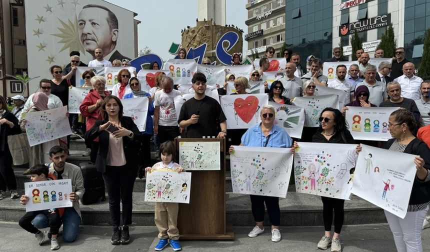 Rize'de kalp nakli bekleyen Esila için organ bağışı kampanyası düzenlendi