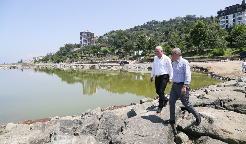 Rize Belediyesi, Halk Plajı için çalışmaları başlattı